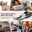 6D Neck Massager for Pain Relief Deep Tissue, Kneading Shiatsu Neck and Shoulder Massager with Heat,Cordless Massager for Back and Shoulder Pain, Gifts for Women Men Home Office Christmas (Black)