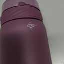 Ello Cooper 22oz Stainless Steel Water Bottle Vacuum Insulated with Straw and Carry Handle, Leak Proof Locking Lid with Soft Silicone Spout, Fits Car Cupholder, Dishwasher Safe, Figgy Pudding