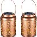 LAGarden Hummingbird Solar Lantern Outdoor Hanging Waterproof Metal Bird Decorative Light Christmas Gifts for Family Yard Patio Garden Backyard Porch Table Decor 2 Pack