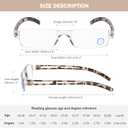 AQWANO 5 Pack Rimless Reading Glasses Women Men Blue Light Block, Lightweight Clear Frames Computer Readers Anti Glare, 2.50