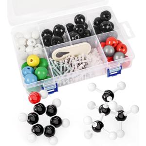 Molecular Model Kit, 124 Pcs Organic Molecular Chemistry Set, Atom Element Model Kit for Lessons in Chemistry, Molecular Structures Building kit, Ochem Science Gift for Teachers and Students