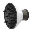 Universal Hair Diffuser Adaptable Hair Dryer Attachment for Blow Dryer Nozzles from 1.7 to 2.2 inch Diameter (White)
