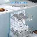 GuanQiao 4 Pack Creami Swirl Pints & Lids for Ninja, Compatible with NC700 Series Ninja Swirl Ice Cream & Soft Serve Makers, with 4 Spoons & 64 Writable Labels, BPA-Free & Dishwasher Safe, Grey Lids