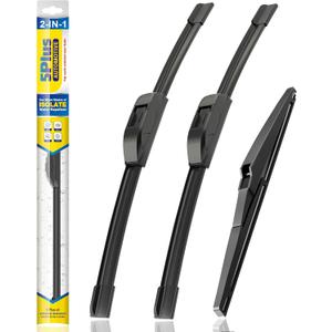 5 PLUS Silicone Windshield Wiper Blades Replacement for 2022-2011 DODGE Durango 2013-2011 Jeep Grand Cherokee Wiper Blades(Set of 3),Automotive Replacement Windshield Wiper Blades-22"/21"/12"