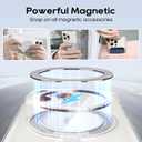 for iPhone 15 Pro Max Case 6.7-Inch with Magnetic 360° Ring Stand Compatible with MagSafe Crystal Clear Shockproof Protective Phone Cover 6.7" 2023, Clear