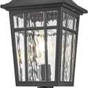 Lamp Post Outdoor Lighting 16.5 Inch Black Outdoor Post Lights Waterproof Aluminum Pole Lantern for Garden Patio Pathway E26 Socket