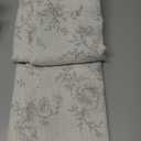 Vintage Floral Curtains 90 inch Length 2 Panels Set for Living Room Grey and Cream Printed Curtains Back Tab Neutral Farmhouse Bedroom Curtains Cottage Style Pretty Flower Patterned Linen Drapes