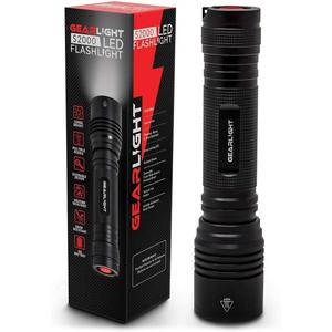 GearLight S2000 LED Flashlight High Lumens - Super Bright, Powerful, Mid-Size Tactical Flashlight for Outdoor Activity & Emergency Use - S2000-1 Pack, (Batteries Not Included)