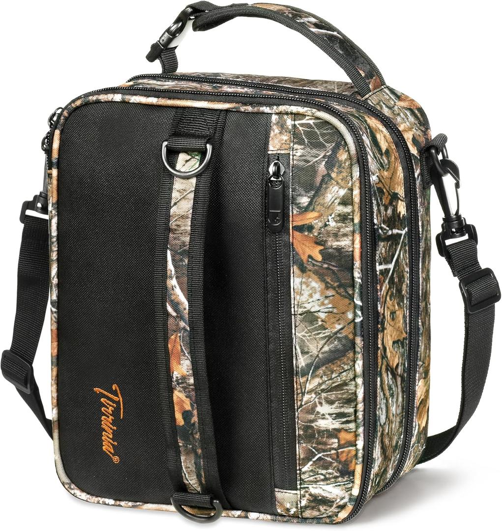 Tirrinia Expandable Insulated Lunch Bag for Men Women  Leakproof Reusable Cooler LunchBox for Kids & Adults, with Shoulder Strap, Perfect for Work, School, Office, Travel,Maple Leaf