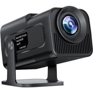 Mini Projector with Wifi Bluetooth, Built-in Apps - Salange HY320 1080P 4K Support Mini Projector, Android 11.0, 270 Adjustable Stand, Auto Keystone, pk HY300 Projector [2025 Upgrade] (Black)