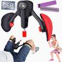 Kegel Exercise Thigh Trainer Adjustable Resistance 0-110 lbs, Pelvic Floor Exercise Devices with Leg Straps,Inner Thigh Exerciser for Women Men (Black)