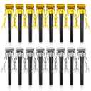 48Pcs Happy New Year Noise Makers, Gold and Silver Metallic Fringed Party Blowers New Years Noisemakers Blowouts Whistles for Birthday Baby Shower Christmas New Years Eve Party Supplies