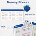 Avery Printable Address Labels with Sure Feed, 1" x 2-5/8", Matte Clear, 300 Blank Mailing Labels (18660)