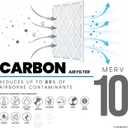 Accumulair Carbon 20x22x1 MERV 10 HVAC Air Filter (4-Pack) | Replacement Air Filter for AC and Furnace | Made in USA | Actual Size 19.75 x 21.75 x 0.75
