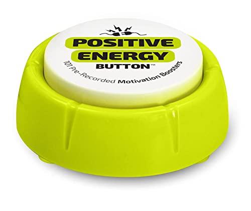 TELL ME A QUOTE Positive Energy Sound Button | Fully Loaded | 101 Pre-Recorded Motivation Boosters | Positive Thinking Easy | Fun Novelty Gag Inspirational Gift | Cool Desk Decor Gadget