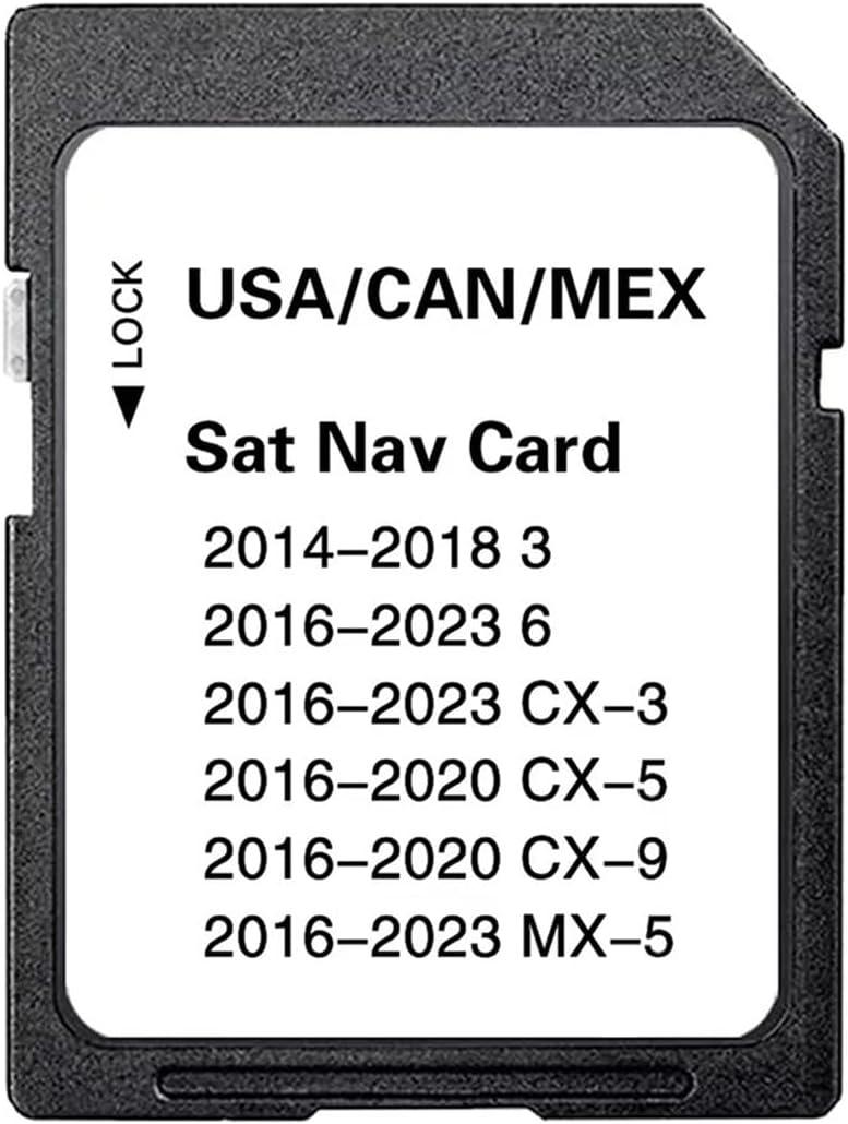 Upgraded BHP-166-EZ1T Navigation SD Card with Latest Maps Version Compatible with 3 6 CX-3 CX-5 CX-9 MX-5 2014-2023 USA/Canada/Mexico New Maps