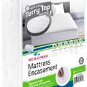 Guardmax Terry Cotton Full Zippered Mattress Encasement - Waterproof & Bed Bug Proof Mattress Protector - Comfortable, Soft, and Noiseless Zippered Bedding - Dust Mite Proof (54 x 75 x 12)