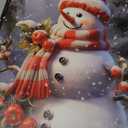 Christmas Snowman Christmas Wall Art Snowman Christmas Winter Canvas Print Posters Christmas Decor Forest Wall Art Seasonal Decor Art (1) 12x18inch(30x45cm)