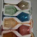 Colored Wine Glasses Set of 6-16OZ Colorful Wine Glass with StemHandBlown Muted Wine Glasses Colored Set,Wine Gifts for Mothers Day (Multicolor)