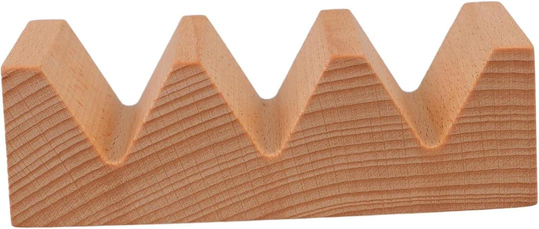 Cabilock Wooden Taco Holder and Sushi Stand - Multi-Function 3-Grid Tortilla Rack for Serving Tacos Sushi Rolls and Hand Rolls in Home or Restaurant