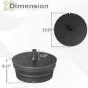 110lbs Outdoor Umbrella Base, Foldable Weighted Patio Umbrella Stands, HDPE Umbrella Base Suitable with 1.26''-1.89'' Pole Sizes, Heavy Duty Water Sand Base for Patio, Garden, Poolside