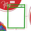 30 Packs Oversized Dry Erase Pockets Sleeves - 10 Assorted Colors with 2 Binder Rings - Dry Erase Sheets Reusable - 10x14 Ticket Holders - Clear Plastic Sheet Protectors for Classroom Teacher Supplies