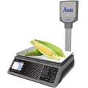 NTEP Certified Price Scale with Pole 60lb Legal for Trade Commercial Price Computing Scale Retail Scales w/LCD Dual Screen Displays for Farmer Meat, Deli, Lb/Oz/Kg