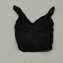SUUKSESS Women Sexy V Neck V Back Sleeveless Tank Top Summer Going Out Basic Top Scoop Neck Double Lined Y2K Crop Top (Black, XS)