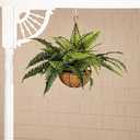 OakRidge Fully Assembled Artificial Fern Hanging Basket Set of 2  Indoor/Outdoor Use  23  L