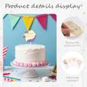 2 x Wootkey 8Pcs Acrylic Happy Birthday Cake Toppers Engraved Happy Birthday Sign for Cake DIY Birthday Gift Flower Bouquet Pastries Desserts Decor