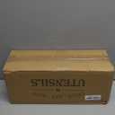 Suli Extra Large Kitchen Utensils Holder with 4 Compartments, Wooden Utensil Organizer for Kitchen Countertop, Farmhouse Decor, Rustic Cooking Utensil - White grain