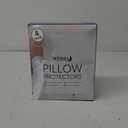 King Pillow Protector Waterproof with Zipper 4 Pack, 20x36 inch King Size Pillow Protector, Pillow Covers Encasement Pillow Case White
