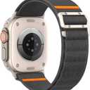 Sport Band Compatible with Apple Watch Ultra 3/2/1 Band 49mm 46mm 45mm 44mm 42mm 41mm 40mm 38mm Men Women, Stretchy Nylon Loop Strap with G-Hook for iWatch Series Ultra 11 10 SE 9 8 7 6 5 4 3