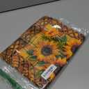 Sunflower Placemats Set of 6, Linen Place Mat Washable Stain Resistant Table Mats for Farmhouse Kitchen Dining Party Wedding Decor 12x18 Inch