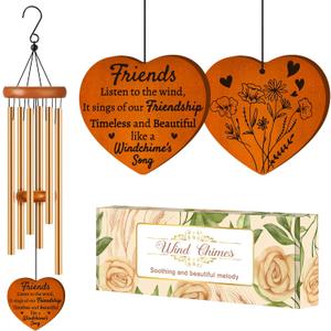 Best Friend Birthday Gifts for Women, Ideas Friendship Gifts for Women, Unique Wind Chimes for BFF, Soul Sister, Unique Outdoor Garden Decor for Female