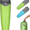 VILLEY Mummy Sleeping Bag, Lightweight Backpacking Sleeping Bag for Adults & Kids, Camping Hiking Equipment for 3-4 Seasons (Green)