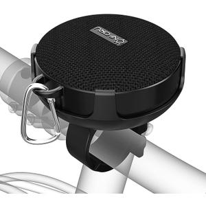 Onforu Portable Bluetooth Speaker for Bike, IP65 Waterproof Mini Outdoor Shower Travel Speakers, Bike Accessories Wireless Bicycle Speaker with Loud Sound for Riding, Ideal Gift (Black)