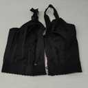 Exquisite Form 5107530 FULLY Slimming Wireless Back & Posture Support Longline Bra with Front Closure (38D, Black)