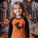 Halloween Shirts for Kids Boys Girls Toddler Halloween Shirt Pumpkin Shirts Ghost Clothes Long Sleeve Cotton Tee 2T-8Y (Orange)