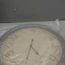 24 Inch Wall Clock Battery Operated Silent Round Vintage Large Wall Clocks for Living Room Farmhouse Decor, Black-Brown