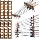 Ghosthorn Holds Up to 18 Rods Fishing Pole Rod Racks Wall or Ceiling Mounted Fishing Pole Rod Holders for Garage Storage Organizer Fishing Gear Equipmen for Men Women