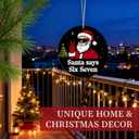 2 x Santa Says Six Seven Christmas Ornament 2025, 67 Christmas Ornament, Funny 67 Meme Ornament, Funny Christmas Ornaments 2025, Santa Ornaments for Christmas Tree, Stocking Stuffers for Teens(Style A)