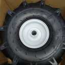 11x4.00-4" Tiller Tire and Wheel, 3/4" Axle Size, 3-1/8" Centered Hub, Compatible with Craftsman & Troy-Bilt Tiller Replacement, 2 Pack-11x4.00-4