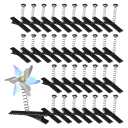 100pcs Metal Duck Bill Hair Clips, Spring Iron Alligator DIY Hairpins Barrettes Accessories for Hair Styling Party Christmas, Black