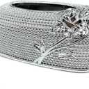 Victorian Decor Tissue Box Cover Rectangular, Silver Plastic Tissue Holder, for Napkin Holder Home Decor for Bathroom, Bedroom, Living Room, Office