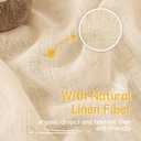 YoungsTex Linen Semi Sheer Curtains 63 Inch Length - Light Filtering Drapes with Back Tab Rod Pocket Lightweight for Living Room Window, Chamapgne, 2 Panels, 52 X 63 Inch (Champagne)