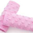 Pro Goleem Car Seat Strap Covers for Babies Girl Soft Car Seat Strap Shoulder Pads for All Car Seats, Stroller, Pushcar, Pink (Medium)