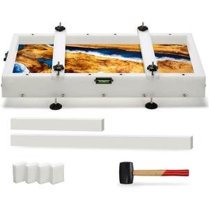 GROWLING Reusable Epoxy Resin Mold 18x12x3 Inches, Adjustable Fastening and Leveling, Heavy Duty Large Resin Mold for River Tables, Coffee Tables, Trays, Cutting Boards, DIY Resin Art Etc.