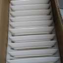 Irenare 12 Pcs 8 Inch Rectangular Salad Plates White Rectangular Porcelain Dessert Plates Appetizer Serving Tray Porcelain Platters for Fruit Sushi Dinner Parties, Microwave, Oven Safe