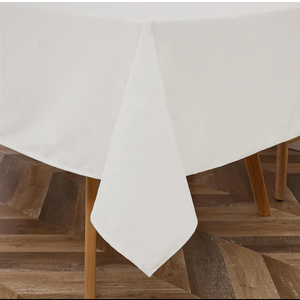 Majestic Giftware PVC Faux Leather Rectangle Tablecloths | (TCE37-54144) White Waterproof & Spill Proof Dining Table Cover | Decorative Washable Tablecloth for Home, Kitchen, Party (54X144)